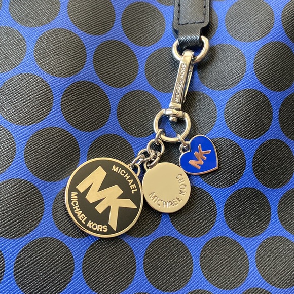 Michael Kors Navy and Black Polka Dot Tote - Picture 4 of 7